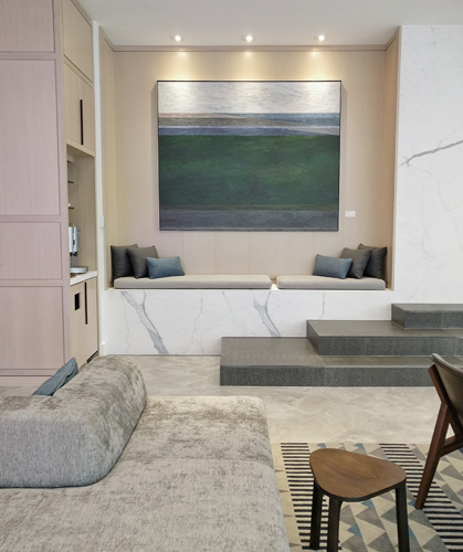 Gordon Smith's painting, Untitled (1975), in the lobby of Andaz Ottawa ByWard Market
