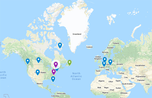 Map showing where Art Bank artworks have gone on loan from April 2019 to February 2020