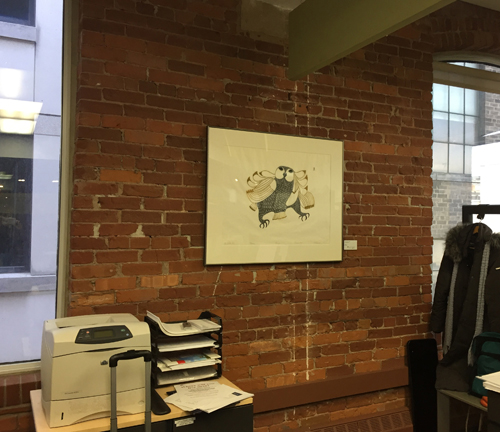 The Agency’s Toronto office. Artwork: The Arctic Owl (1977) by Saila Pitaloosie