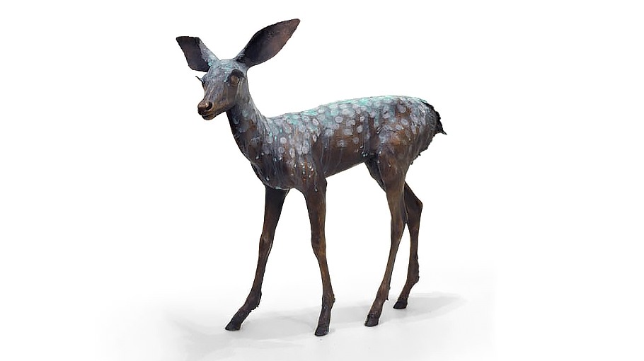 Anna Williams, Untitled (Fawn), 2010, bronze and acrylic paint.